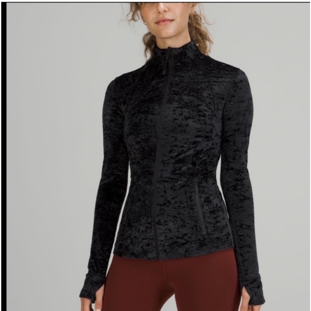 Lululemon Velour jacket. Sz 16. Black.